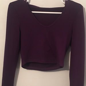 Purple Crop Top Hoodie